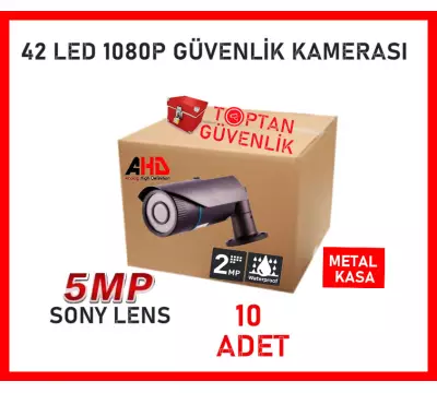 2 MP 1080P Gece Görüşlü Metal Kasa 42 Led Bullet Güvenlik Kamerası ARNA-2142 10'LU KOLİ