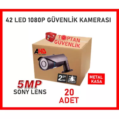 2 MP 1080P Gece Görüşlü Metal Kasa 42 Led Bullet Güvenlik Kamerası ARNA-2142 20'Lİ KOLİ