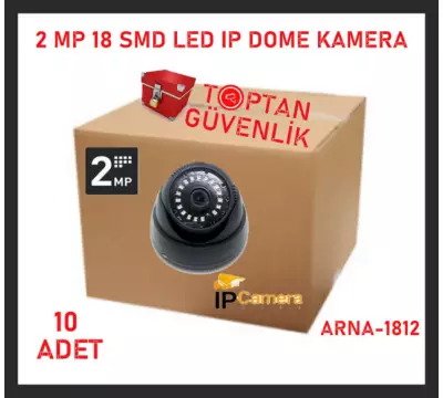 2 MP 1080P IP SİYAH DOME GÜVENLİK KAMERASI ARNA-1812 10'LU AVANTAJLI KOLİ