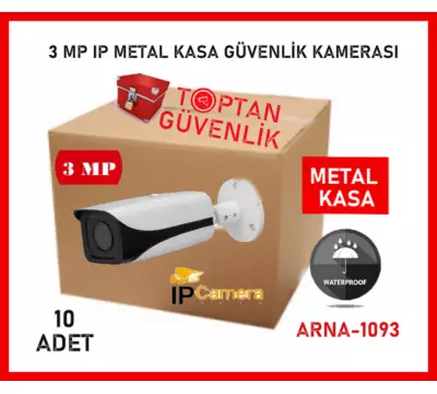 1080P METAL KASA IP FULL HD 3 MP GÜVENLİK KAMERASI ARNA-1093 10'LU AVANTAJLI KOLİ