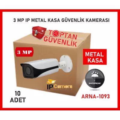 1080P METAL KASA IP FULL HD 3 MP GÜVENLİK KAMERASI ARNA-1093 10'LU AVANTAJLI KOLİ