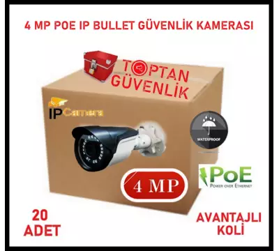 4 MP IP POE BULLET GÜVENLİK KAMERASI ARNA-1218 20 ADET AVANTAJLI KOLİ