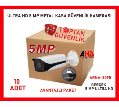 5 MP AHD 4K Ultrahd Gece Görüşlü Dış Mekan Güvenlik Kamerası 10 ADET AVANTAJLI KOLİ ARNA-2095