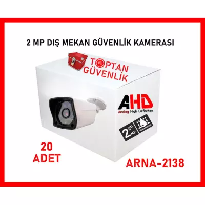 2 MP AHD Dış Mekan Gece Görüşlü 6 Atom Led Bullet Kamera ARNA-2138 20 ADET