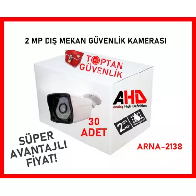 2 MP AHD Dış Mekan Gece Görüşlü 6 Atom Led Bullet Kamera ARNA-2138 30 ADET