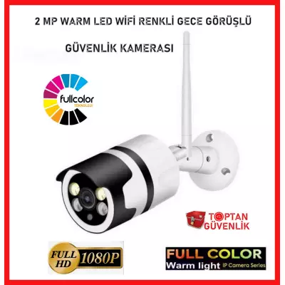 2 MP DIŞ MEKAN WİRELESS WARM LED KABLOSUZ GÜVENLİK KAMERASI ARNA-1242