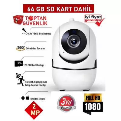 2 MP 64 GB SD Kartlı Harekete Duyarlı Bebek Takip Kamerası ARNA-1464