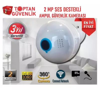 2 MP 1080P Kablosuz Ampul Kamera Xmeye ARNA-1280