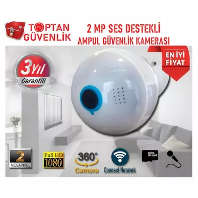 2 MP 1080P Kablosuz Ampul Kamera Xmeye ARNA-1280