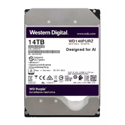 WESTERN DIGITAL 14 TB WD140PURZ GÜVENLİK DİSKİ