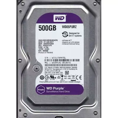 Wd Purple 05PURZ 500 GB 3.5" 5400 Rpm HDD Güvenlik Diski Western Digital 500GB WD05PURZ