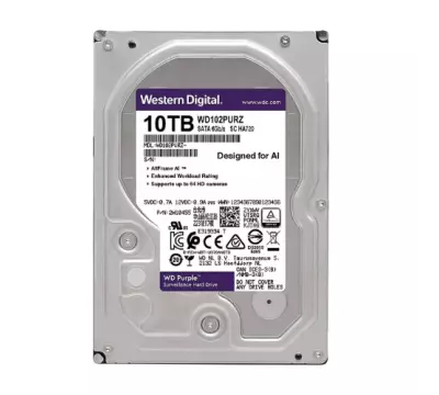 Western Digital Purple 10 TB WD102PURZ  7200 RPM SATA 3 3.5" Harddisk