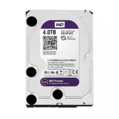 WD WD40PURX 3.5" 4TB 5400RPM 64MB Sata 7/24 Harddisk