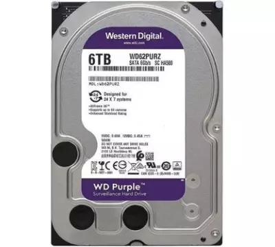 WD WD62PURZ Purple 6TB 5400RPM 64MB Sata3 180TB/Y 7/24 Güvenlik Harddiski