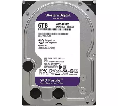 WD Purple 6 TB WD64PURZ SATA 3.0 5400 RPM 256 MB 3.5" Güvenlik Harddisk