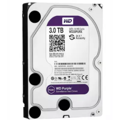 Wd 3 Tb 3.5" intellipower Purple Av-Gp 64Mb Sata Wd30Purx Güvenlik Harddiski